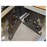 2 Ornate Split Lyre Pedestal Table Base- Retail: $300