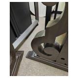 2 Ornate Split Lyre Pedestal Table Base- Retail: $300