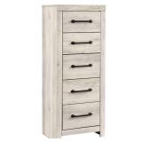 ChestsAshley Cambeck 5 Drawer Chest in Whitewash - Retail: $240