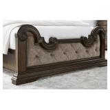 King Size Dark Brown Bed Footboard  - Retail: $299