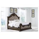 King Size Dark Brown Bed Footboard  - Retail: $299