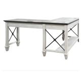 L-Shaped Executive Desk with Storage Drawers - Retail: $499