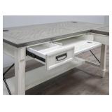 L-Shaped Executive Desk with Storage Drawers - Retail: $499