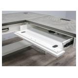 L-Shaped Executive Desk with Storage Drawers - Retail: $499