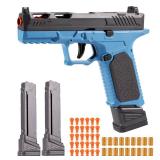 Toy Gun, Soft Bullet Pistol Toy, Toy Foam Blaster with 40 Soft Bullets, Shell Ejecting Toy Gun, Shooting Game Educational Toys for Boys & Girls Age 8+ (Blue)