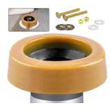Extra Thick Toilet Wax Ring Kit with Flange and Bolts for Floor Outlet Toilets New Install or Re-seat, Fits 3-inch or 4-inch Waste Lines
