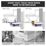 Extra Thick Toilet Wax Ring Kit with Flange and Bolts for Floor Outlet Toilets New Install or Re-seat, Fits 3-inch or 4-inch Waste Lines