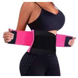 VENUZOR Waist Trainer Belt for Women - Waist Cincher Trimmer - Slimming Body Shaper Belt - Sport Girdle Belt (UP Graded)(Hot Pink,Medium)