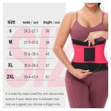 VENUZOR Waist Trainer Belt for Women - Waist Cincher Trimmer - Slimming Body Shaper Belt - Sport Girdle Belt (UP Graded)(Hot Pink,Medium)