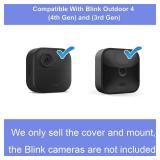 Augstci Blink Outdoor Camera Mount for 4th & 3rd Gen, 1-Pack Weatherproof Protective Housing with 360° Adjustable Bracket for Blink Security Camera System