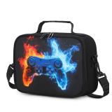 Scothen Lunch Box for Boys - Cool Gamer Insulated Lunch Bag Kids Reusable Portable Boys Lunch Box with Adjustable Strap, Cooler Toddlers Lunch Bag for Picnics School Travel