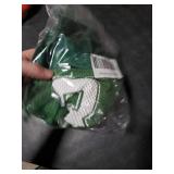 MakeMeChic Cropped Jersey Shirts for Women Half Sleeve Y2k Crop Tops Shrugs V Neck Graphic Tee Green X-Small