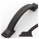 Amerdeco 10 Pack Oil Rubbed Bronze Cabinet Pulls 3 Inch(76mm) Hole Centers, Handles for Kitchen Cabinet Hardware, Arch Cabinet Handles for Bathroom Dresser Drawer Handles ZH0016