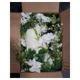 DearHouse 2Pack Artificial Peony Flower Garland - Silk Peony Garland with White Flowers for Wedding Party Table Decoration,6ft/Strand