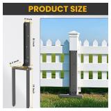 AXWHYS Fence Post Repair Kit 2 Pcs, Post Stake Double Ground Spike with Black Powder-Coated for Repair Tilted/Broken Wood Fence Post