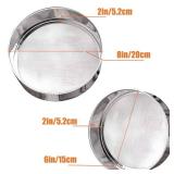 Flour Sifter,Stainless Steel Fine Mesh Strainers Flour Sieve,60 Mesh Round Sifter for Baking Cake Bread (6-Inch)