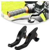 CHANGCHENG Motorcycle 3 Fingers Brake Clutch Levers CNC Shorty Hand Control Lever Kit for Softail Low Rider/S Slim Sport Glide Standard Street Bob 2015-2023 2024 Black