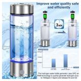2025 New Hydrogen Water Bottles, Portable Hydrogenated Water Bottle with SPE PEM Technology, 420ml Hydrogen Water Bottle Generator, Rechargeable Ionizer Machine for Home, Office, Travel