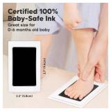 Inkless Baby Hand and Footprint Kit Boy, Girl - No Mess Ink Pad for Handprint, Clean Touch Dog Paw Print Kit, Personalized Baby Shower Gifts, Nursery Newborn Keepsake Frame (Alpine White)