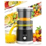 Electric Citrus Juicer Machines,Citrus Juicer Machines with USB and Cleaning Brush,portable electric juicer for making fresh orange juice,squeezing oranges,lemons,kiwi fruit,and grapefruit(Black)