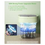 Portable Washing Machine,16L Laundry Washer with 3 Modes Deep Cleaning for Underwear,Baby Clothes,Shirt,Small Delicates. Mini Foldable Washer and Dryer Combo for Apartment,Hotel,Camp,RV,Travel(Green)
