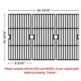 Grill Grates for Charbroil Advantage 4 Burner 463343015 463344015 463344116, Advantage 2 Coal Parts 463340516 Gas Grill, G467-0002-W1 Cast Iron Cooking Grids for Tru Infrared 463336016, 16 15/16