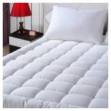 EASELAND Twin XL Mattress Pad Pillow Top Quilted Fitted Mattress Cover/Protector Extra Long Cotton Top 8-21 Deep Pocket Cooling Mattress Topper (39x80 Inches, White)