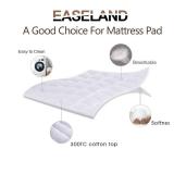 EASELAND Twin XL Mattress Pad Pillow Top Quilted Fitted Mattress Cover/Protector Extra Long Cotton Top 8-21 Deep Pocket Cooling Mattress Topper (39x80 Inches, White)