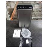 Dehumidifiers for Home (85 OZ Water Tank, 800 sq.ft) Quiet Small Dehumidifier for Basement Bedroom Bathroom with Drain Hose, 3 Gear Timer, Sleep Mode, Auto Shut Off, 7 Color Ambient Light