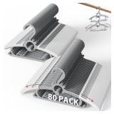 Baby Clothes Hangers 80PCS, 11-14 Extendable and Stackable Kids Hangers, 45g Ultra-Thick Space Saving Non-Slip Plastic Hanger for Infant, Toddler and Nursery Closet (Grey, MultiPCS)