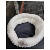 MEWOOFUN Washable Small Dog Bed, Cat Beds for Indoor Cats with Anti-Slip Bottom, Round Pet Bed for Puppy and Kitten (Beige, 24x24x9)