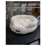 MEWOOFUN Washable Small Dog Bed, Cat Beds for Indoor Cats with Anti-Slip Bottom, Round Pet Bed for Puppy and Kitten (Beige, 24x24x9)