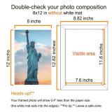 SESEAT 8x12 Picture Frame Multipack, Display Pictures 8x12 Prints Without Mat, Wall Mounting, Black