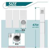 Daisypower Dryer Vent Window Kit,4 Adjustable Window Vent Kit with Outdoor Dryer Vent Cover