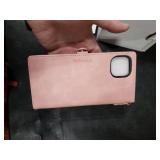 Defencase Compatible with iPhone 15 Plus Case Wallet with RFID Blocking Card Holder for Women Men, PU Leather Magnetic Snap Flip Zipper Strap Wallet Phone Case Fit for iPhone 15 Plus 6.7, Rose Pink
