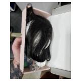 Hairro Wispy Bangs Clips in Real Human Hair, 3D 360° Cover Air Bangs 100% Real Hair, Clips on Lightweight Hairpieces for Women, Seamless Blend for Instant Volume on Top, 8 Inch Natural Black