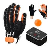 JBMBHC Rehabilitation Robot Gloves, Finger Exerciser for Stroke Recovery Hand Glove Equipment Hand Function Rehabilitation (Orange Left Hand M)