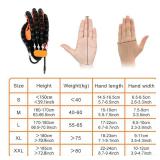 JBMBHC Rehabilitation Robot Gloves, Finger Exerciser for Stroke Recovery Hand Glove Equipment Hand Function Rehabilitation (Orange Left Hand M)