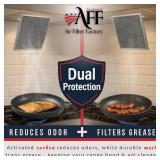 Air Filter Factory Replacement For 41F, 97007696, 97005687 Broan Nutone Range Hood Grease Mesh Charcoal Carbon Combo - Filter Size 8.75 x 10.5 x .44 Inches