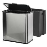 Sanitary Napkin Disposal Receptacle, Tampon Disposal Bin -Wall Mounted Trash Can for Bathroom with Removable Container for Improved Hygiene. Easy Mount to Any Wall/Partition. Includes No-Drill Option