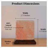 POHS USB Himalayan Mini Cube Salt Lamp, 7 Color Changing LED Bulb, Hand Crafted Crystal Rock Salt Night Light for Home Decor, Desk, and Gift | Premium Quality Wood Base and USB Cable
