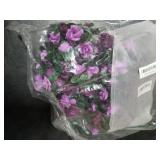 KHOYIME 5 Pack 40 FT Artificial Flower Garland, Fake Purple Roses Vines Silk Flowers Faux Plastic Outdoor Hanging Floral Ivy Garland Decoration for Wedding Arch Bedroom Home Wall Backdrop Room Decor