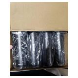 OwnMy 8PCS 6 Inch Stainless Steel Furniture Legs Feets Adjustable Metal Cabinet Desk Sofa Legs, Black Round Metal Furniture Risers Heavy Duty Coffee Table Replacement Legs for TV Stands/Dressers
