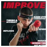 Champs MMA Boxing Reflex Ball with Punch Counter App | Boxing Equipment - Speed, Agility & Reflex Training | Hand Eye Coordination Training |Adjustable Headband| MMA Gear for Adults & Kids (Advanced)