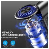 Cordless Vacuum Cleaner, Vacuum Cleaner for Home with 80000 RPM High-Speed Brushless Motor, Up to 40 Mins Runtime, 2 Adjustable Suction, Anti-Tangle, Lightweight Stick Vacuum for Hard Floor