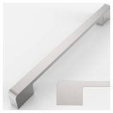 Amerdeco 10 Pack Brushed Satin Nickel Cabinet Pulls 10 Inch(256MM) Hole Centers Kitchen Cabinet Handles Cabinet Hardware Cupboard Handles Drawer Pulls ZH0062