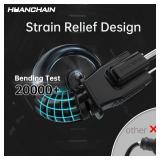 HUANCHAIN Indoor Outdoor Black Extension Cord 50 ft Waterproof, 16/3 Gauge Flexible Resistant Appliance Extension Cord Outside, 13A 1625W 16AWG SJTW, 3 Prong Heavy Duty Electric Cable, ETL Listed (Mis