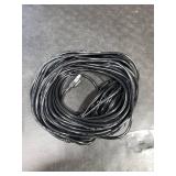 HUANCHAIN Indoor Outdoor Black Extension Cord 50 ft Waterproof, 16/3 Gauge Flexible Resistant Appliance Extension Cord Outside, 13A 1625W 16AWG SJTW, 3 Prong Heavy Duty Electric Cable, ETL Listed (Mis