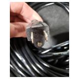 HUANCHAIN Indoor Outdoor Black Extension Cord 50 ft Waterproof, 16/3 Gauge Flexible Resistant Appliance Extension Cord Outside, 13A 1625W 16AWG SJTW, 3 Prong Heavy Duty Electric Cable, ETL Listed (Mis
