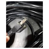 HUANCHAIN Indoor Outdoor Black Extension Cord 50 ft Waterproof, 16/3 Gauge Flexible Resistant Appliance Extension Cord Outside, 13A 1625W 16AWG SJTW, 3 Prong Heavy Duty Electric Cable, ETL Listed (Mis